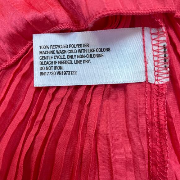 A New Day Women's Textured Satin Cami Blouse Coral Size Small - Picture 6 of 7